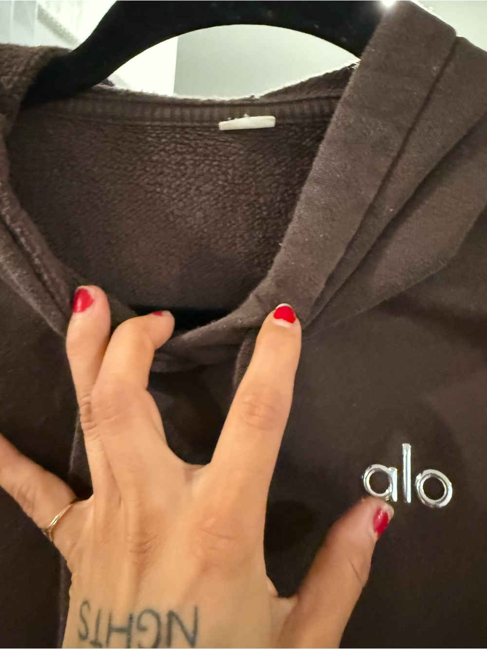 ALO Yoga Brown Track Pants & Hoodie Set - Picture 2 of 5